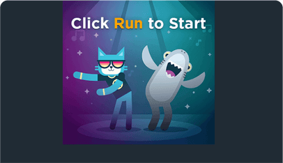 Dance around with the characters in this dance party