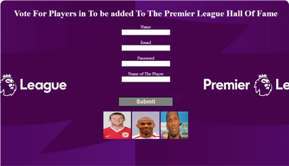 Vote for your favorite premier league person
